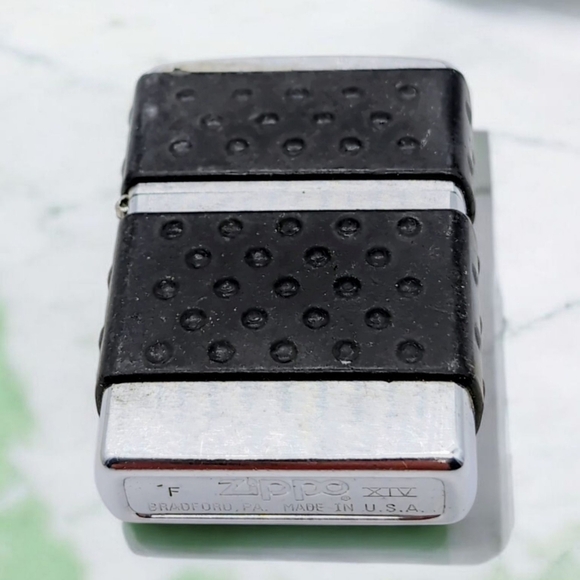 Vintage Zippo XIV Black and Silver Lighter - Picture 1 of 4